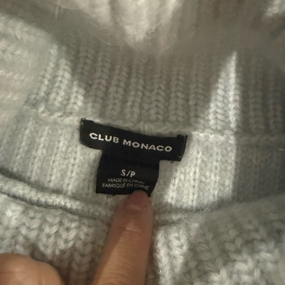 Club Monaco Baby Blue Crop Sweater - Picture 3 of 6